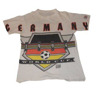 Vintage 1994 Germany World Cup Spellout Single Stitch T-Shirt Medium